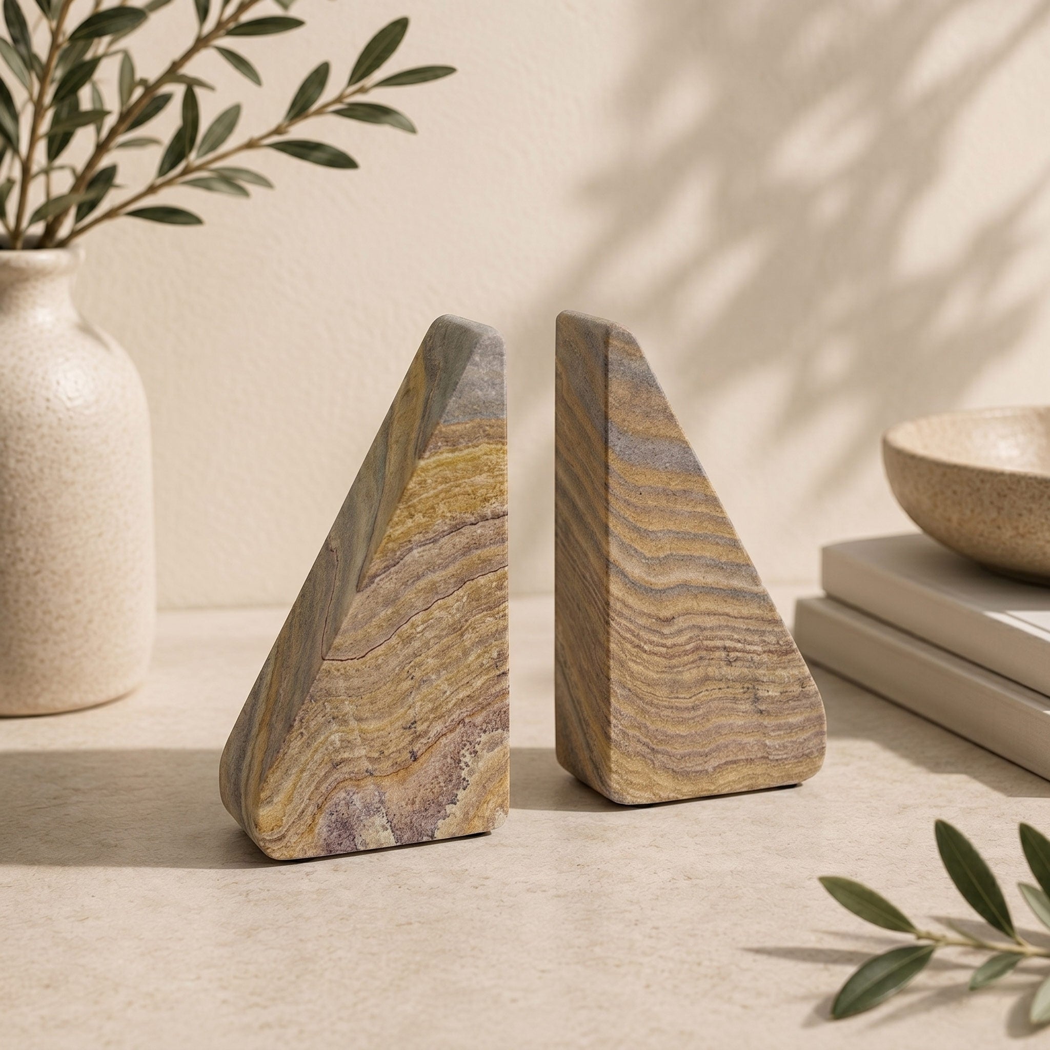 Titan Pyramids Bookends