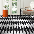Tiznit In Black And White Handmade 8X8 In Moroccan Tile Pack Of 12
