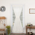 Farmhouse Curtains Vhc Tobacco Cloth Door Panel Rod Pocket Cotton Solid Color Sheer