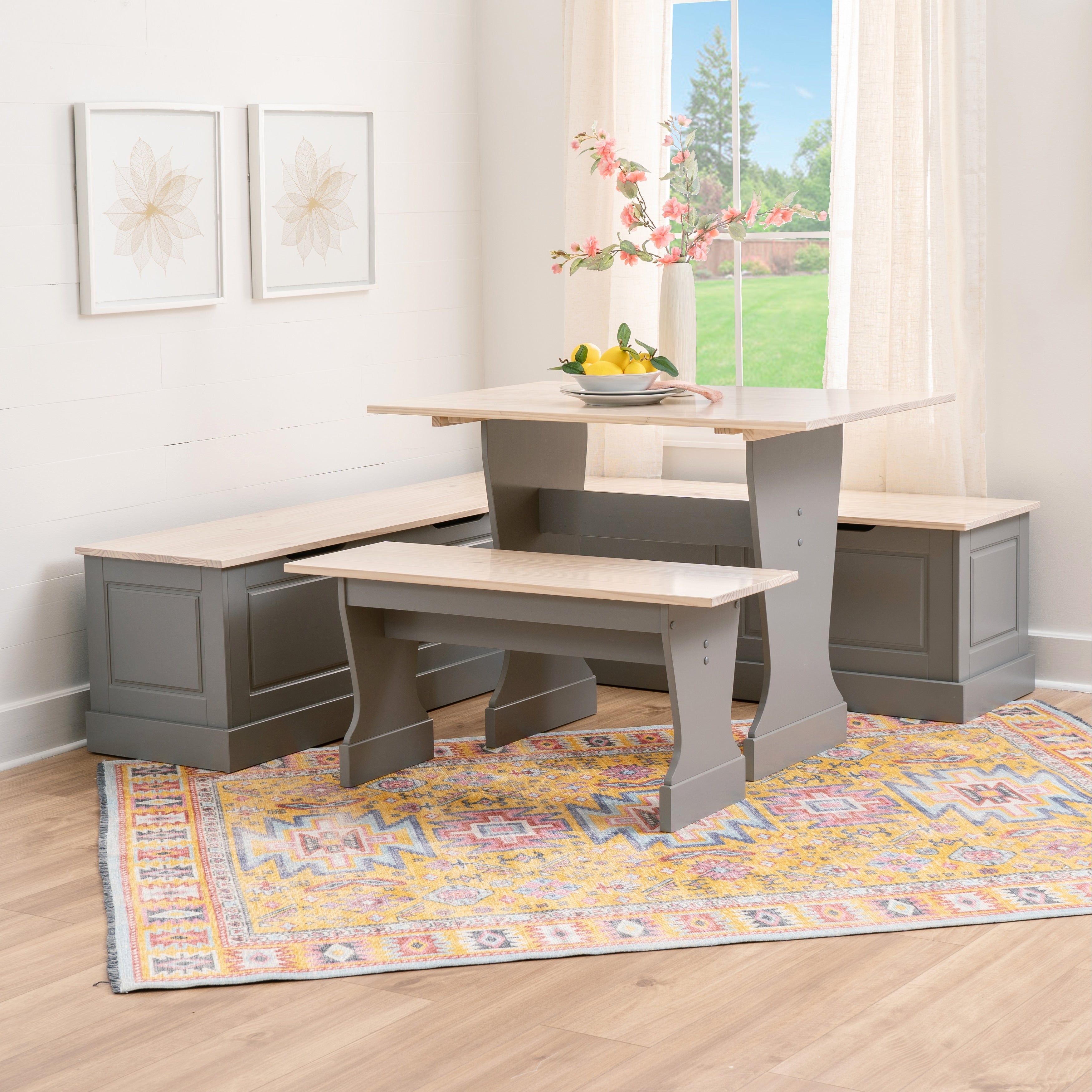 Tobin 3Pc Nook Set Grey Maple