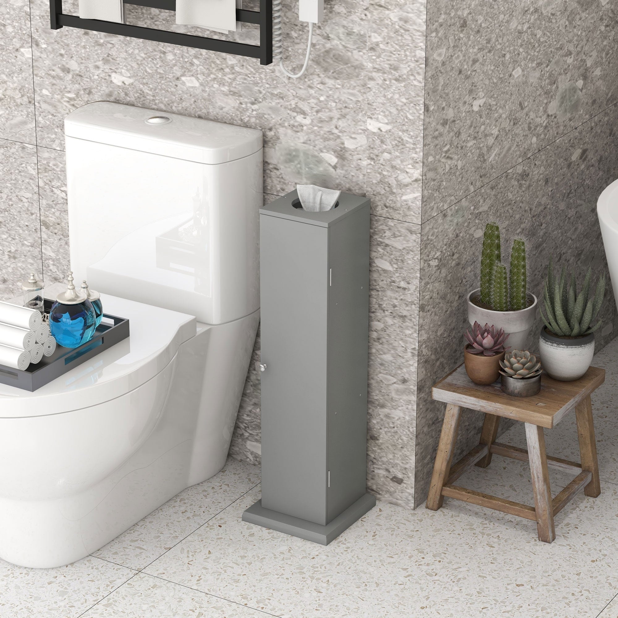 Toilet Paper Cabinet Bathroom Storage Organizer For Paper Shampoo Corner Floor Cabinet With Doors And Shelves