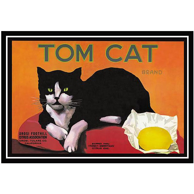Tom Cat Brand Lemons Framed Art Print