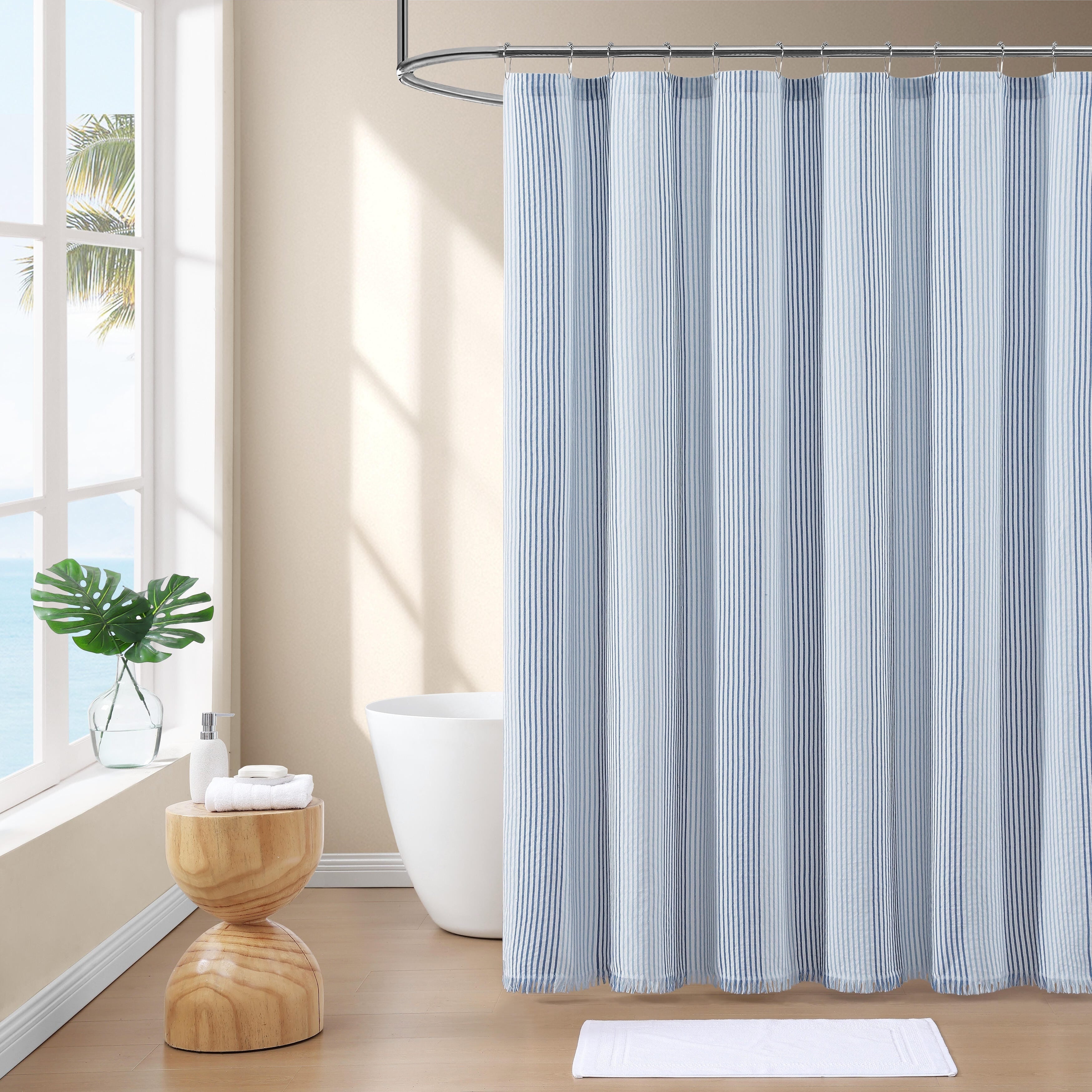Tommy Bahama Ocean Stripe Printed Shower Curtain