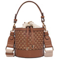 Tommy Bahama Raffia Woven Drawstring Bucket Bag Convertible Top Handle Crossbody