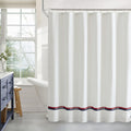 Tommy Hilfiger Logo Stripe Printed Shower Curtain
