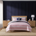 Tommy Hilfiger Mandalay Beach Stripe Cotton Reversible Red Duvet Cover Set