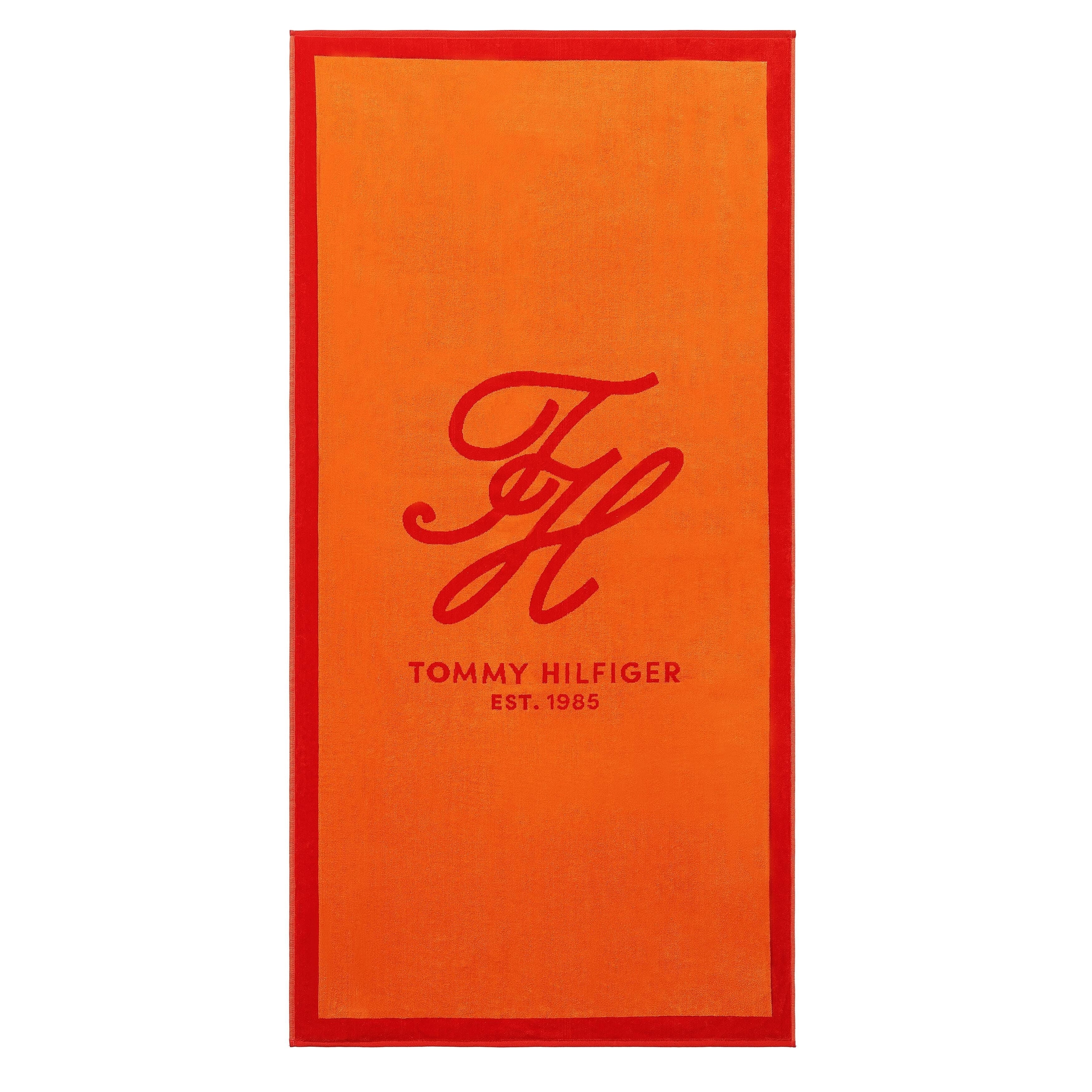 Tommy Hilfiger Printed Cotton Beach Towel 36 X 68
