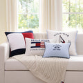 Tommy Hilfiger Rectangular Decorative Throw Pillows Removable Cover With Hidden Zipper Closure