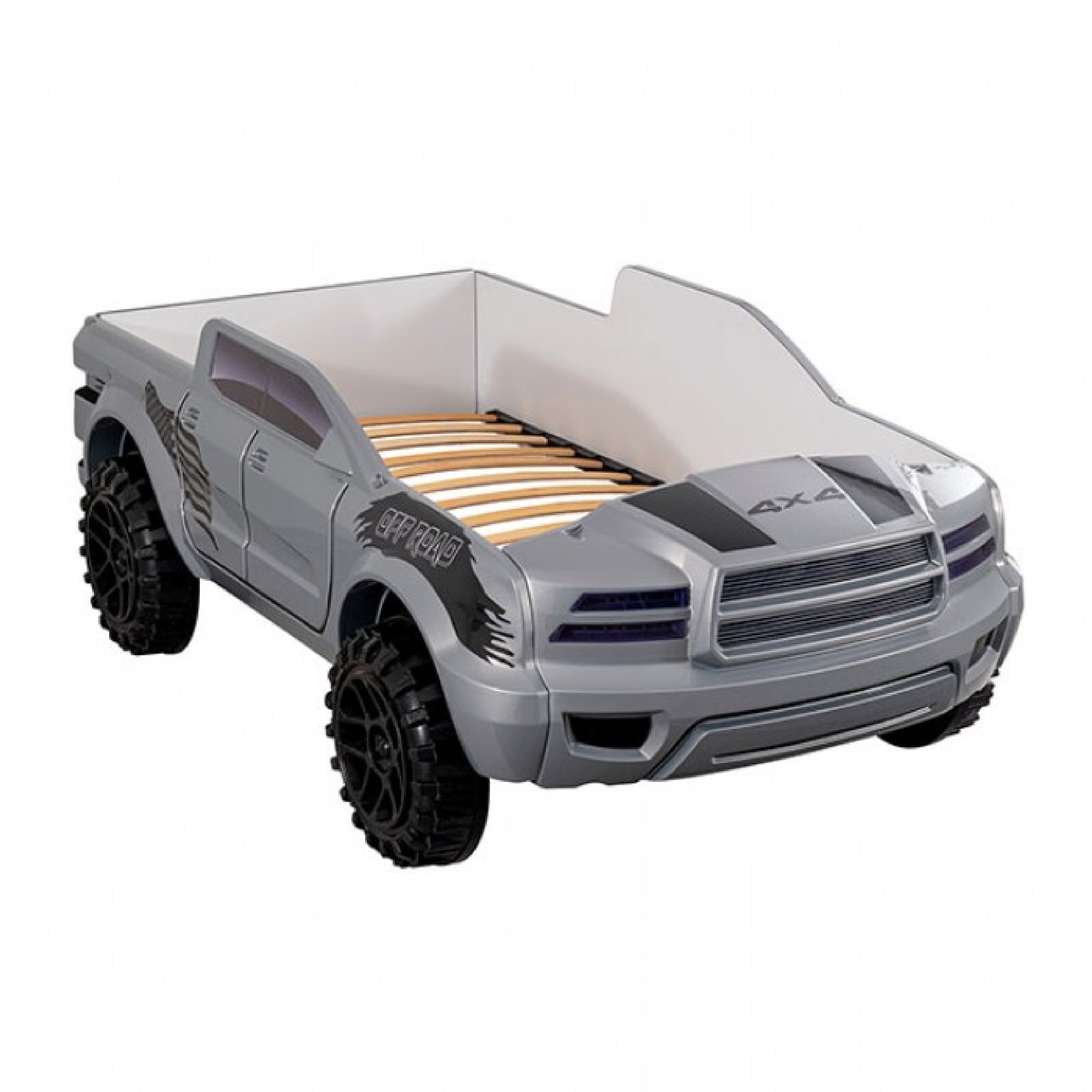 Tonie Truck Twin Bed Interactive Lights And Sound Effects Gray Abs