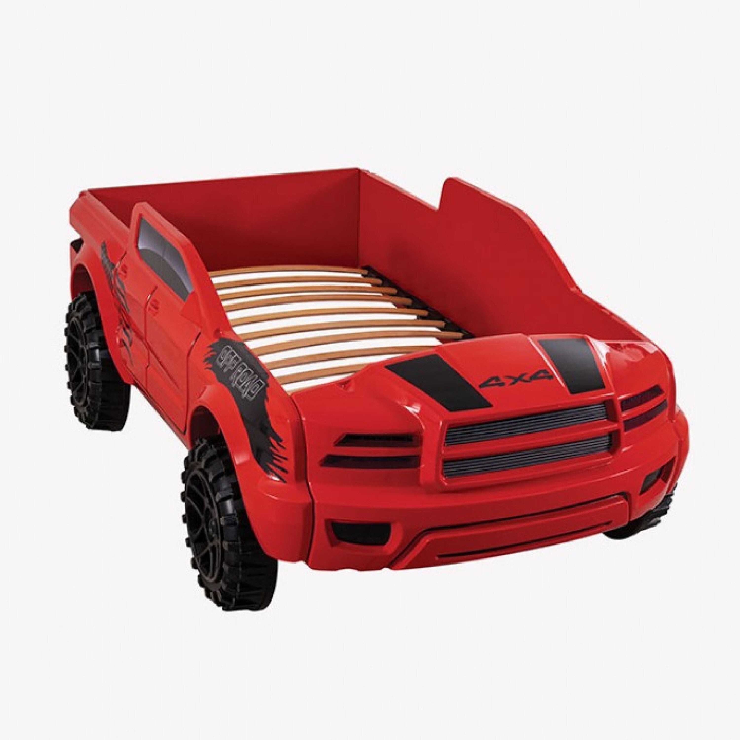 Tonie Truck Twin Bed Interactive Lights And Sound Effects Red Abs