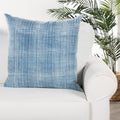 Tonquin Handmade Soild Blue White Poly Throw Pillow 22 Inch