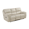 Tony Manual Reclining Sofa Plush Sand Brown Microfiber And Foam