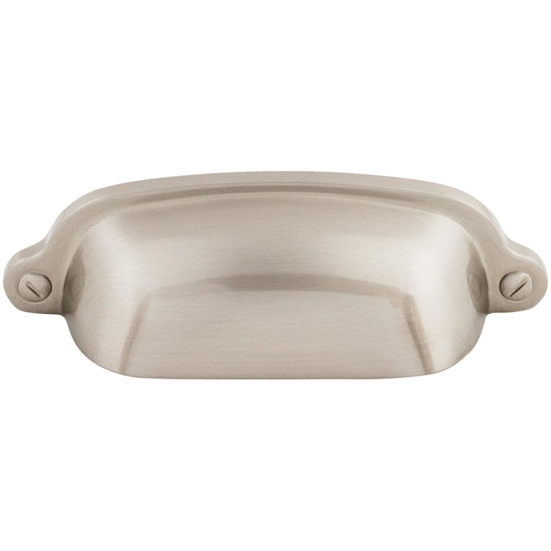 Top Knobs M1300 2 9 16 Center To Center Cup Cabinet Pull From The Asbury Series Brushed Satin Nickel