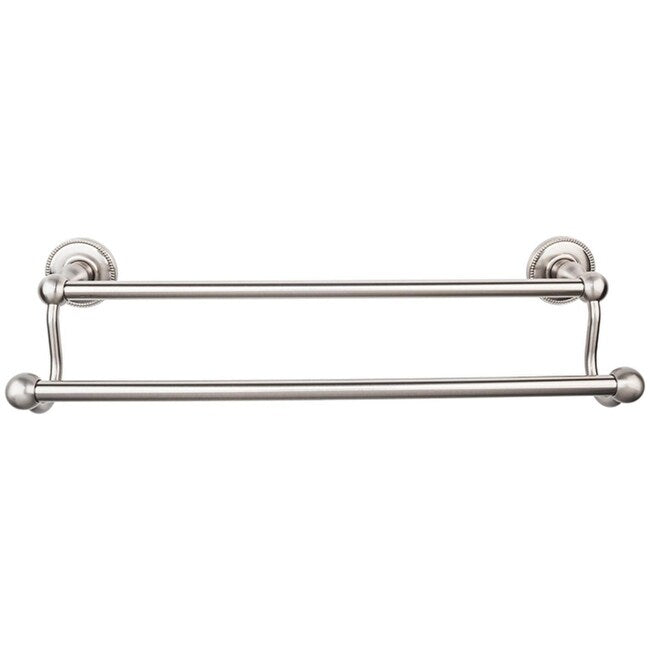 Top Knobs Edwardian Bath 24 Inch Double Towel Bar Beaded Backplate