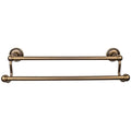 Top Knobs Edwardian Bath 24 Inch Double Towel Bar Ribbon Backplate