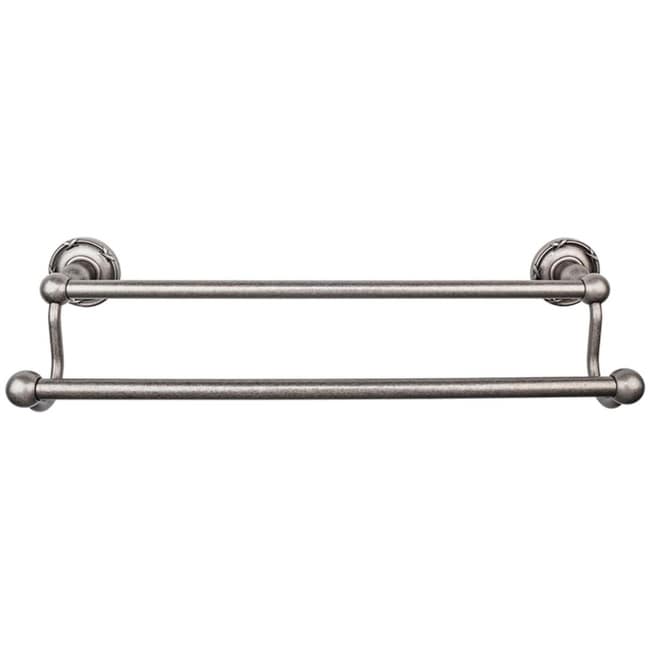 Top Knobs Edwardian Bath 30 Inch Double Towel Bar Ribbon Backplate