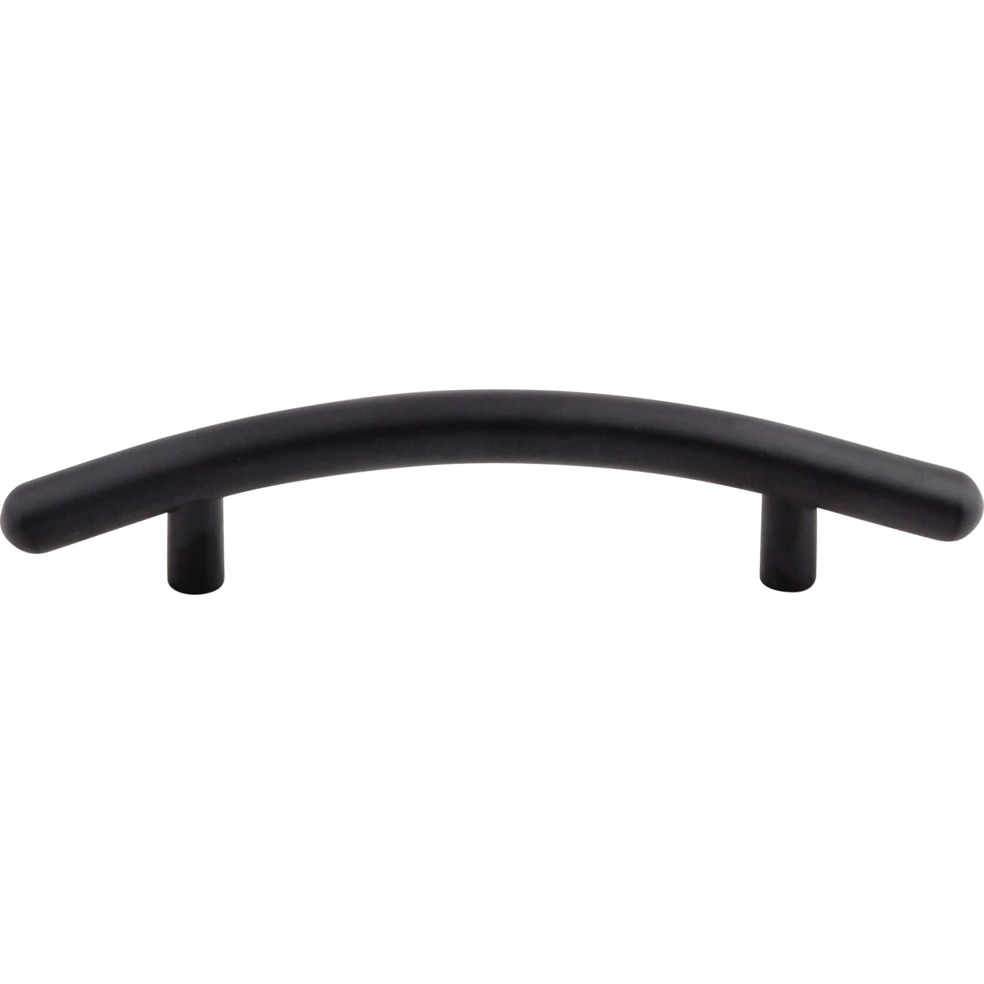 Top Knobs M535 Curved 3 3 4 Center To Center Bar Cabinet Pull From The Nouveau Series Flat Black