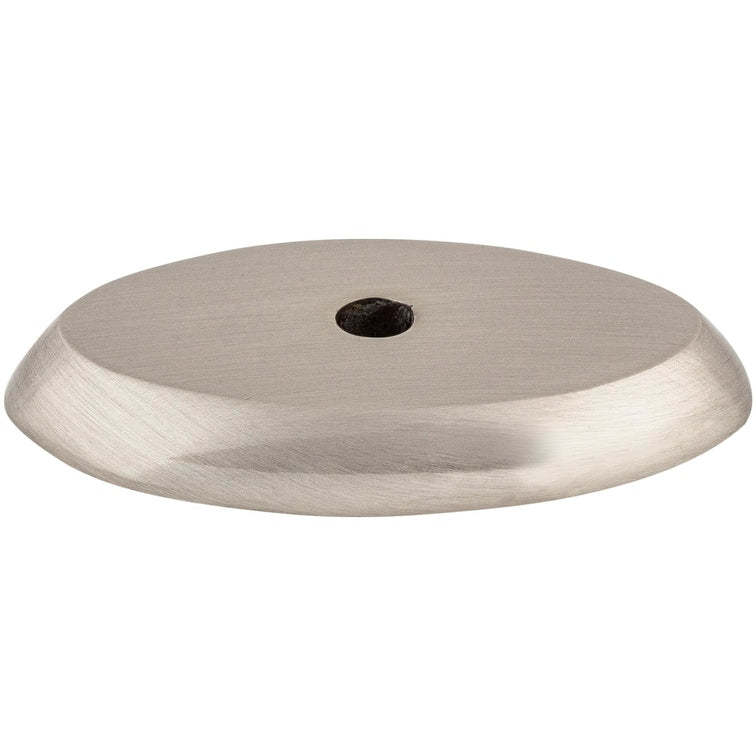 Top Knobs M2011 Oval 1 1 2 Knob Backplate From The Aspen Ii Series Brushed Satin Nickel