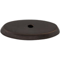Top Knobs M1442 Oval 1 3 4 Knob Backplate From The Aspen Series Medium Bronze