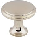 Top Knobs M1317 Ringed 1 1 8 Diameter Mushroom Cabinet Knob From The Asbury Series Polished Nickel