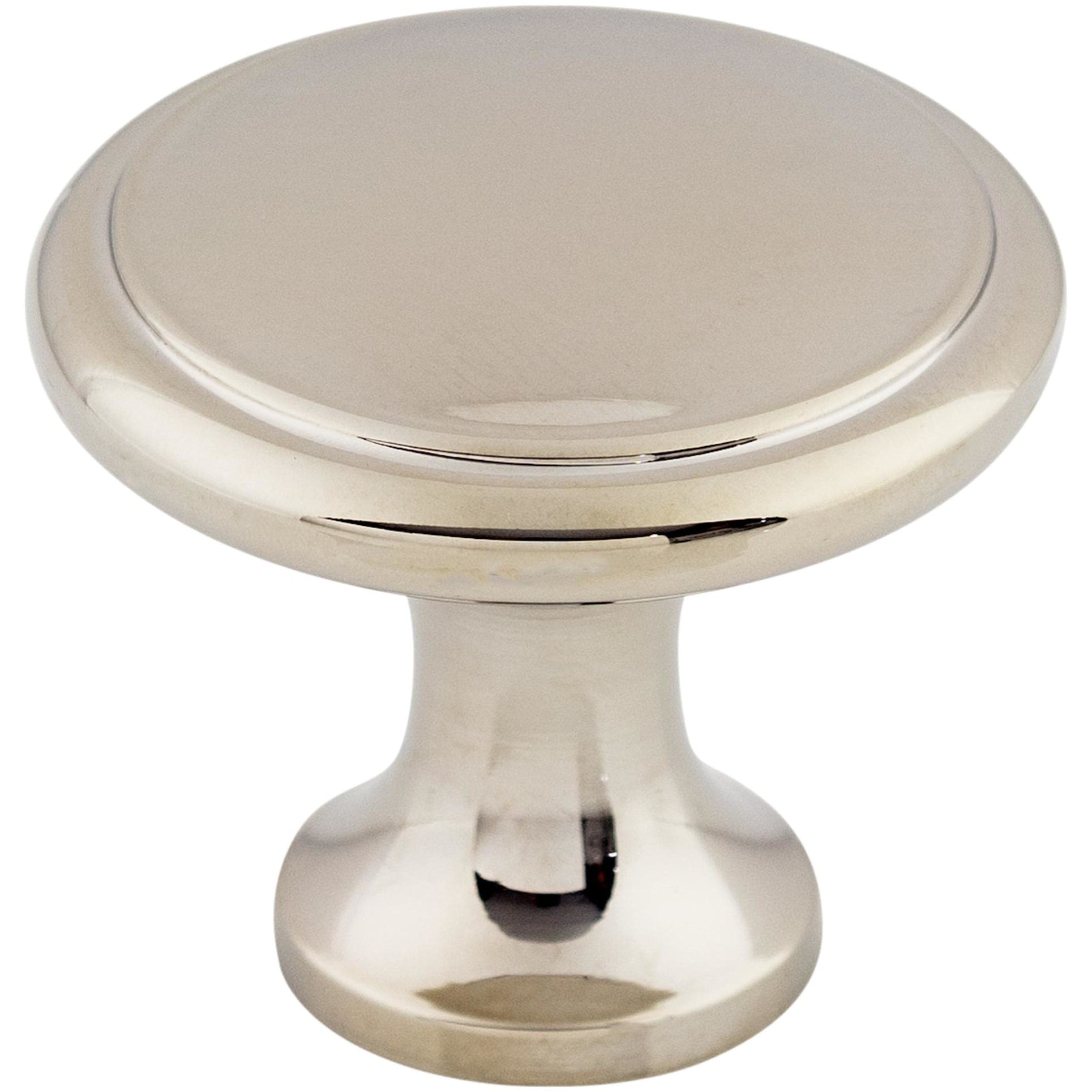 Top Knobs M1317 Ringed 1 1 8 Diameter Mushroom Cabinet Knob From The Asbury Series Polished Nickel