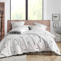 Topaz Textured Oversized Comforter White With Dark Gray Accent