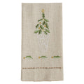 Topiary Design Embroidered And Hemstitched Guest Towels Set Of 4