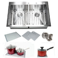 Topmount Drop In 16 Gauge 36 In. X 22 In. X 10 In. Stainless Steel Double Bowl 50 50 Zero Radius Kitchen Sink