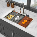 Topmount Drop In Kitchen Sink 36X22X10 Double Bowl Kitchen Sink 16 Gauge With 2 10 Deep Basin Brushed Nickel