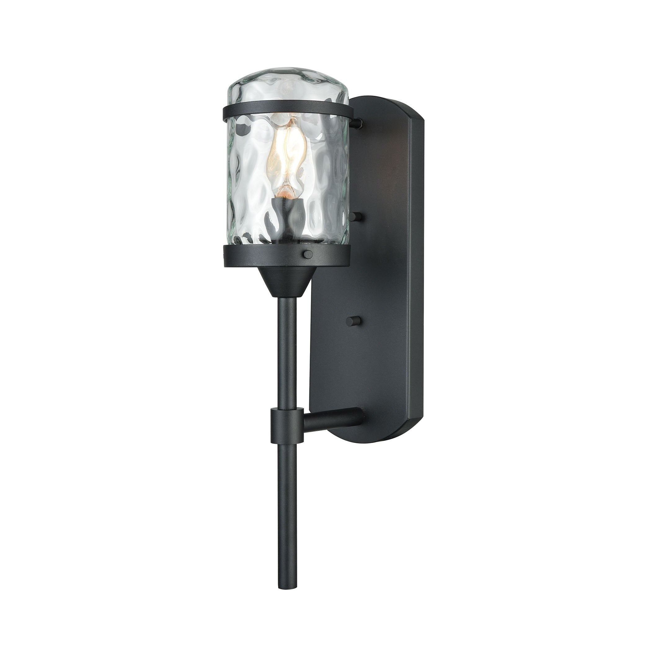 Torch 17 High 1 Light Outdoor Sconce Charcoal Black 17 Inch Tall