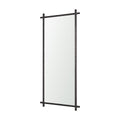 Tori Gunmetal W Textured Metal Cross Frame Wall Mirror 31.5L X 1.0W X 70.5H