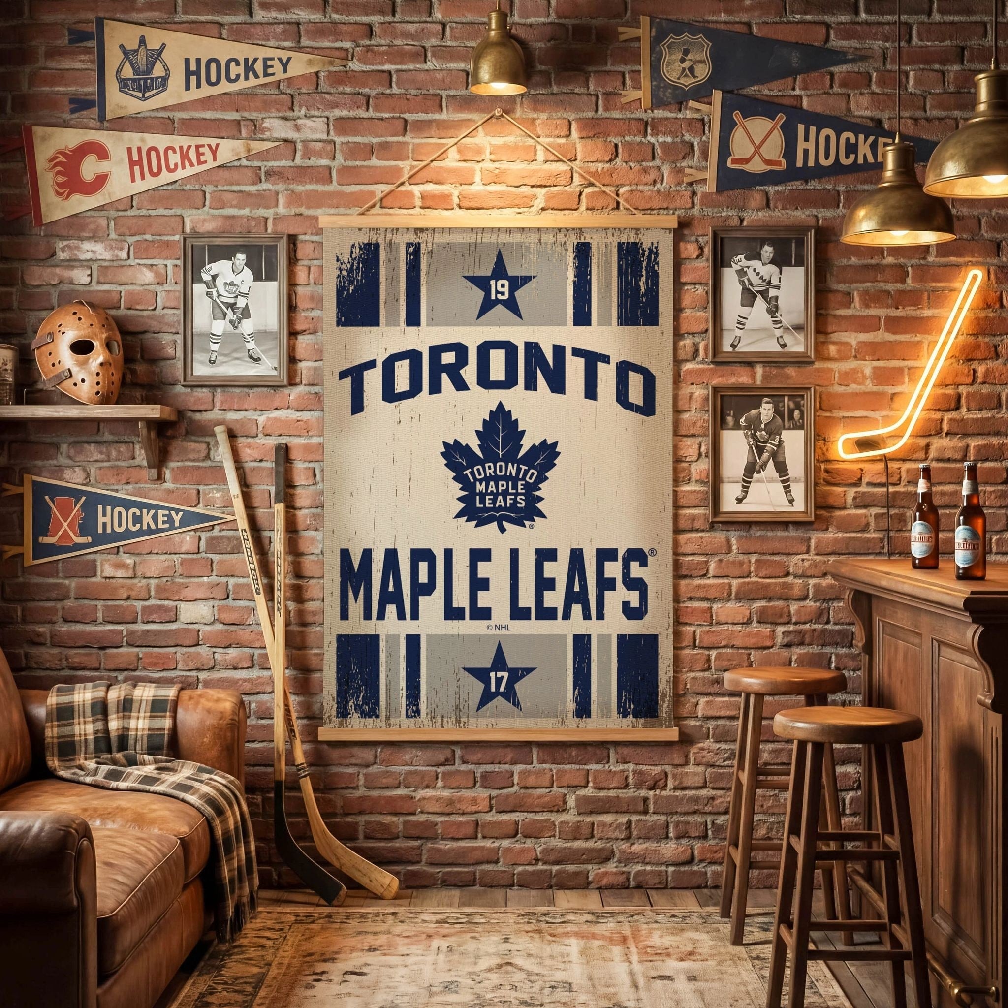 Toronto Maple Leafs Canvas Wall Tapestry