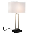Porch Den King Lear Satin Nickel Finish 1 Light Table Lamp