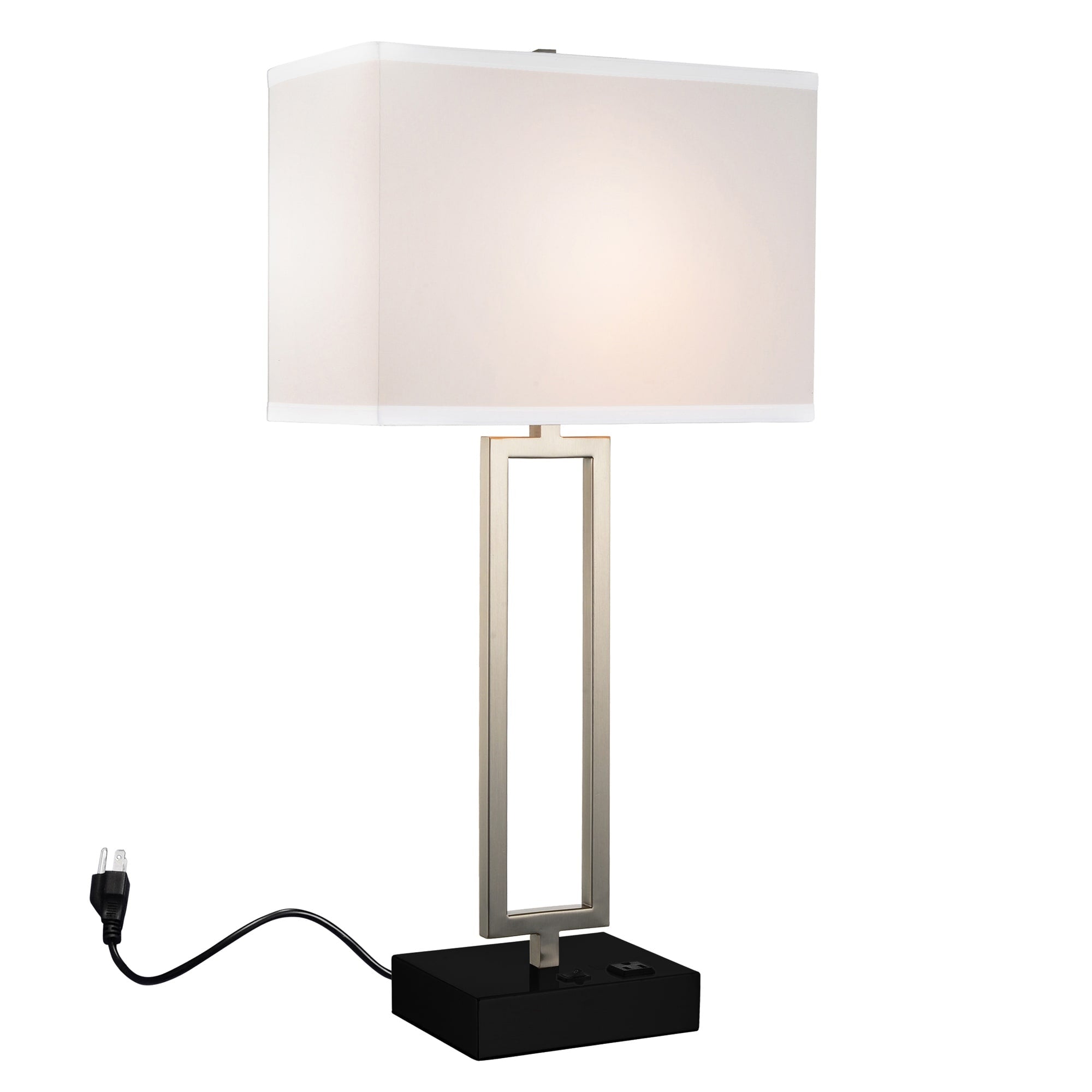 Porch Den King Lear Satin Nickel Finish 1 Light Table Lamp