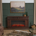 Real Flame Torrey Bone White Glass Metal Veneer Electric Fireplace