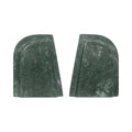 Torsten Tabletop Accent Rectangular Green Marble Sculptural Bookend Pair Green Set Of 2