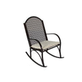 Tortuga Outdoor Oiled Copper Finished Metal Garden Rocking Chair With Cushion