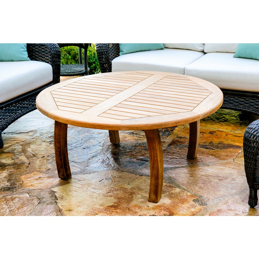 Tortuga Outdoor Teak Round Coffee Table
