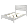 Tory King Size Bed Wave Texture And Mitered Corners Modern White