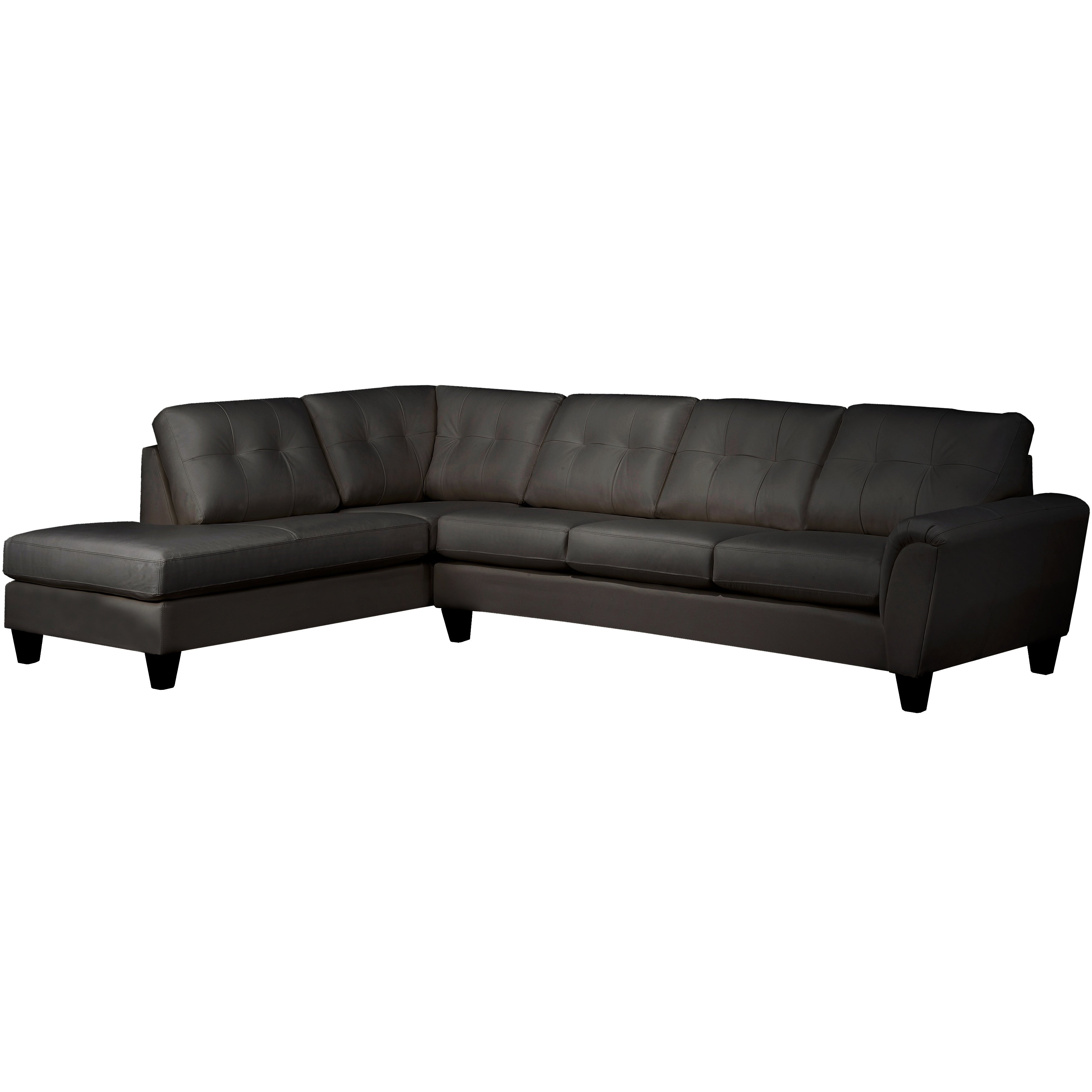 Tory Top Grain Leather Tufted Sectional Sofa Right And Left Facing