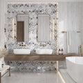 Toscana 10X11 In. Polished Calacatta Bluette Calacatta White Hexagon Mosaic Wall And Floor Tile 3.74 Sq Ft Case 5 Pack