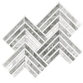 Toscana 13X16 In. Polished Calacatta Bluette Thassos White Chevron Mosaic Wall And Floor Tile 7.24 Sq Ft Case 5 Pack
