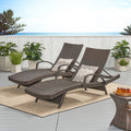 Toscana Outdoor Wicker Armed Chaise Lounge Chair Set Of 2 By Christopher Knight Home