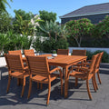 Havenside Home Tottenville 9 Piece Eucalyptus Wood Square Dining Set