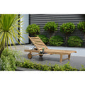 Havenside Home Tottenville Teak Chaise Lounger