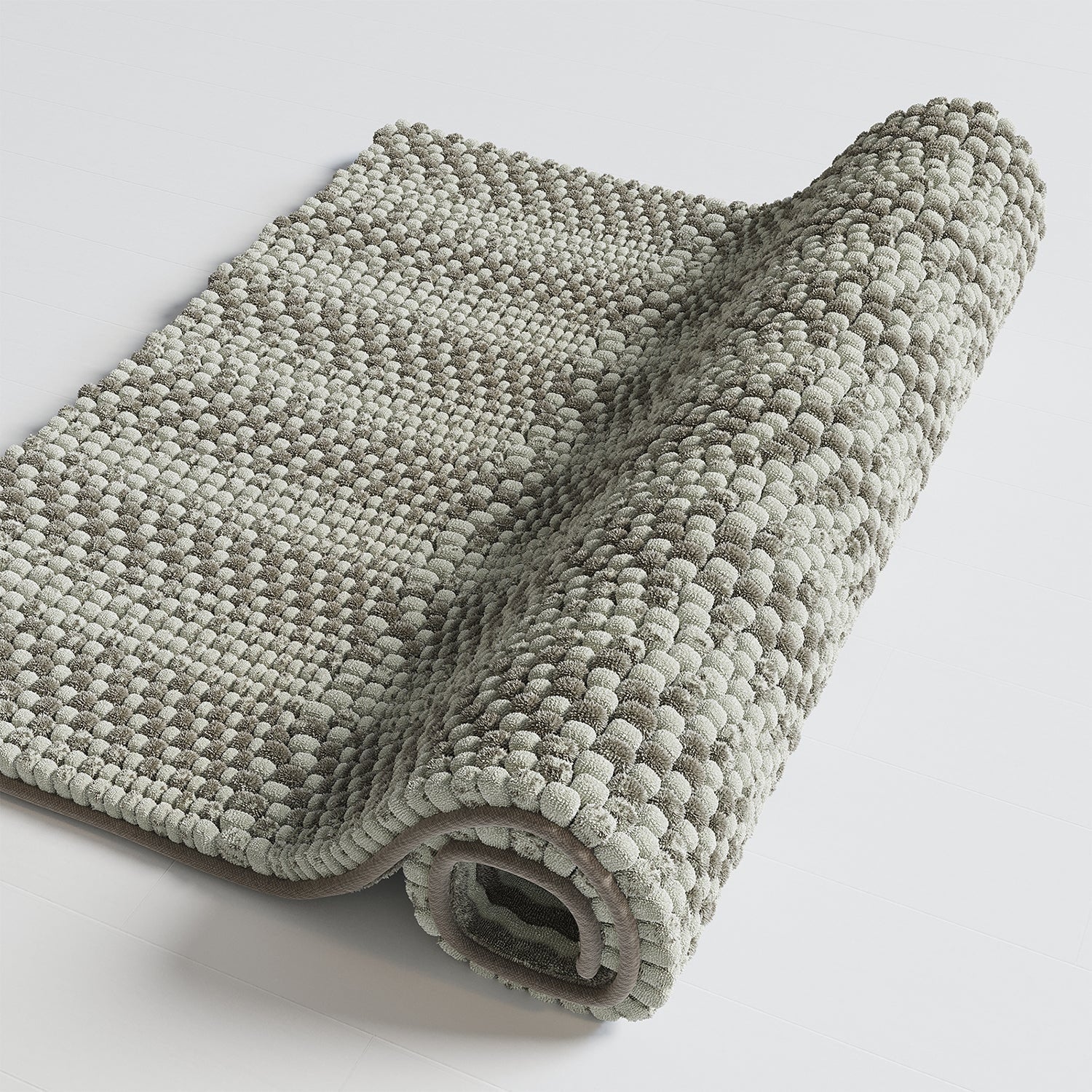 Totti Gemini Gray Microfiber Chenille 16 X 24 Bathroom Mat W Gradual Color Change
