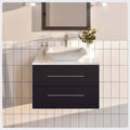 Totti Wave 24 Inch Espresso Modern Bathroom Vanity With Counter Top And Sink