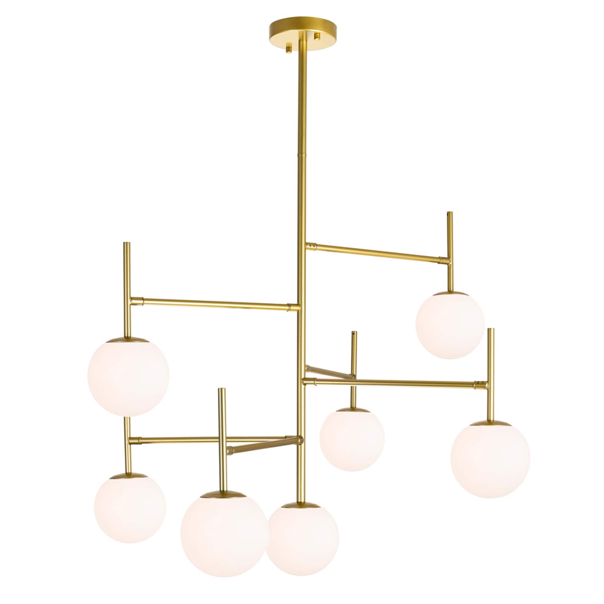 Tourch 7 Light Chandelier With Medallion Gold Finish 30 In