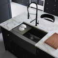 Tourner 33 X 22 Stainless Steel Single Basin Farmhouse Kitchen Workstation Sink With Apron 33 X 22
