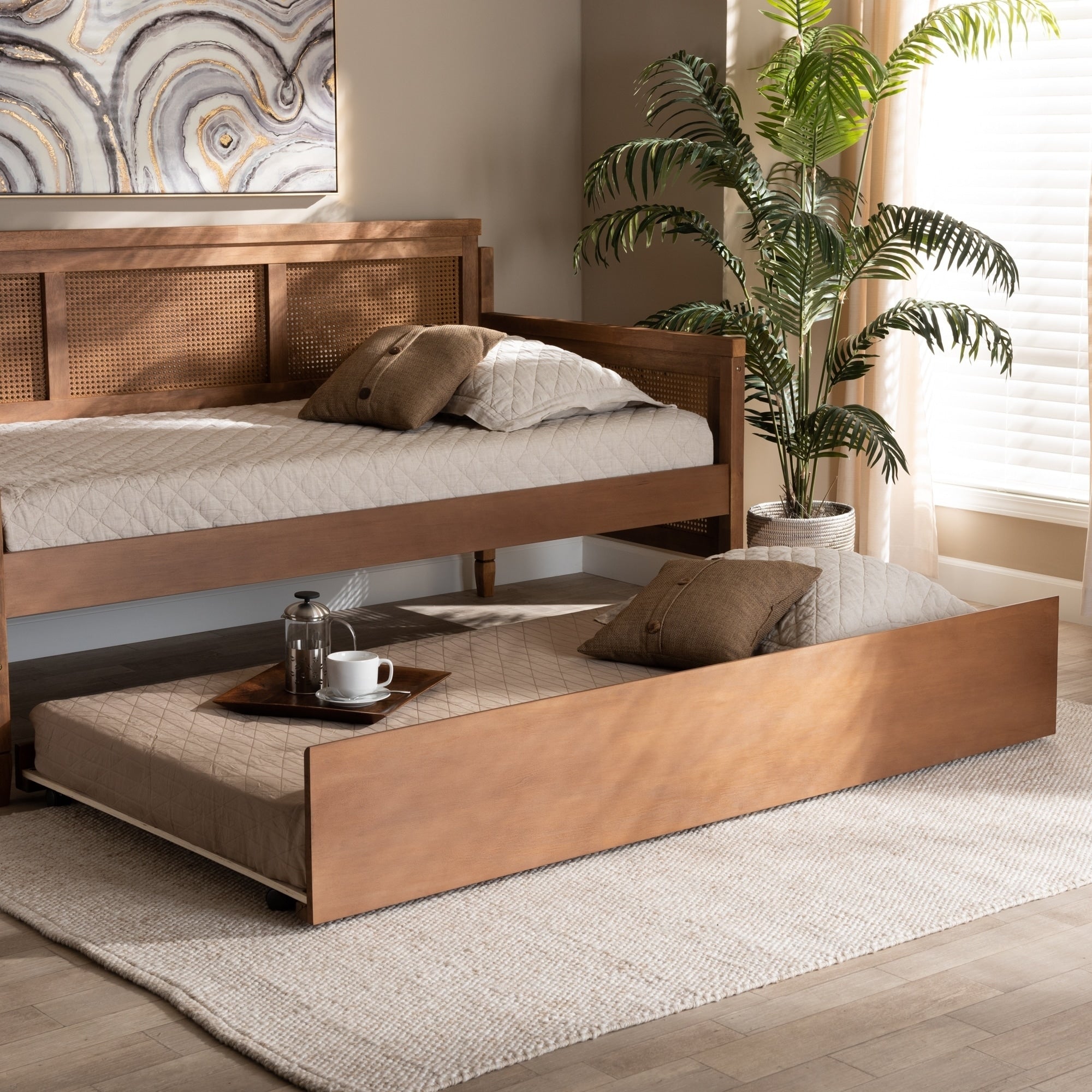Toveli Modern And Contemporary Trundle Bed